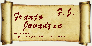 Franjo Jovadžić vizit kartica